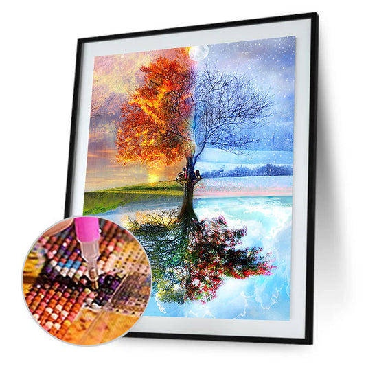 Tree - Full Round Drill Diamond Painting 40*30 CM