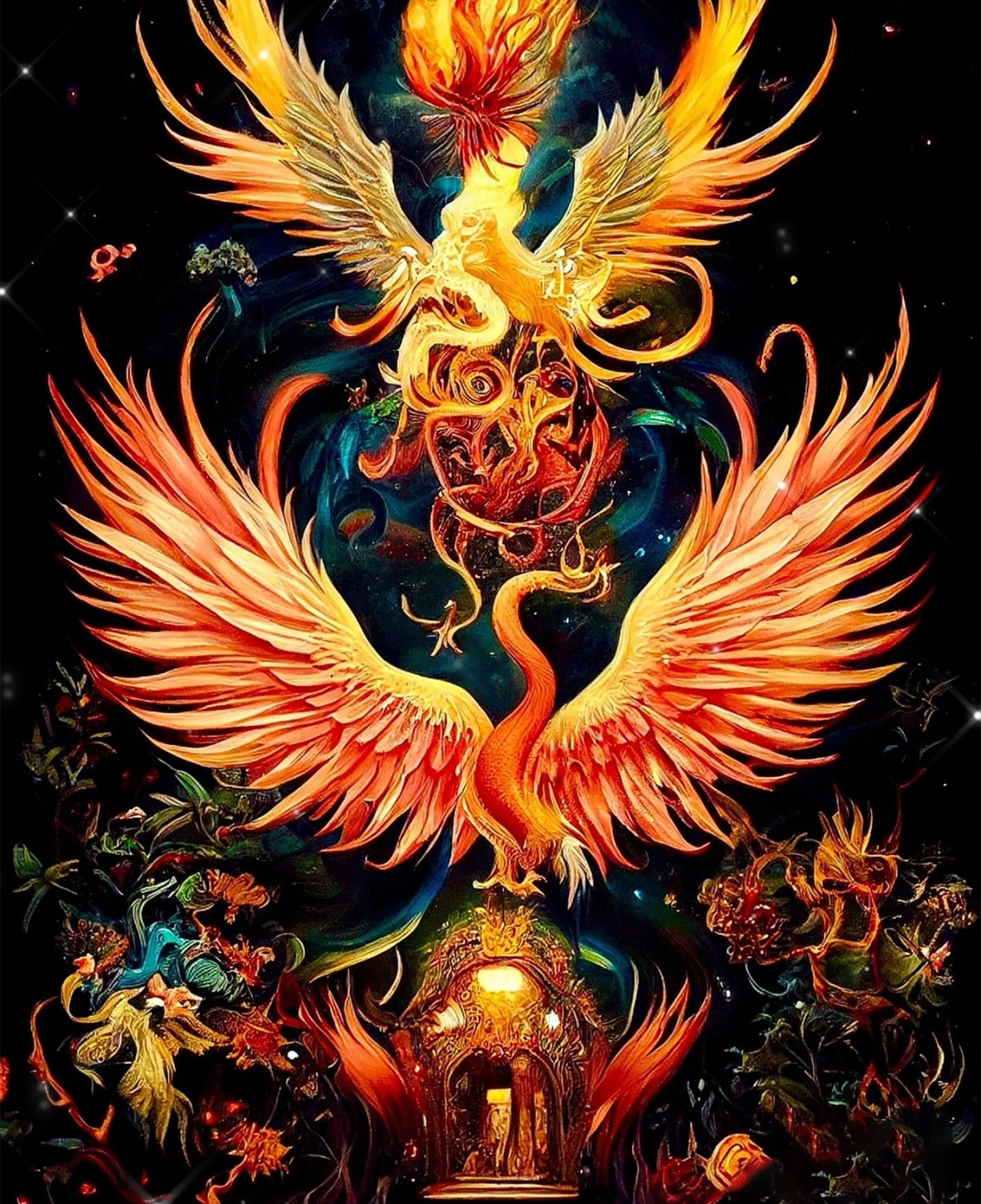 Phoenix - Full Round Drill Diamond Painting 50*60CM