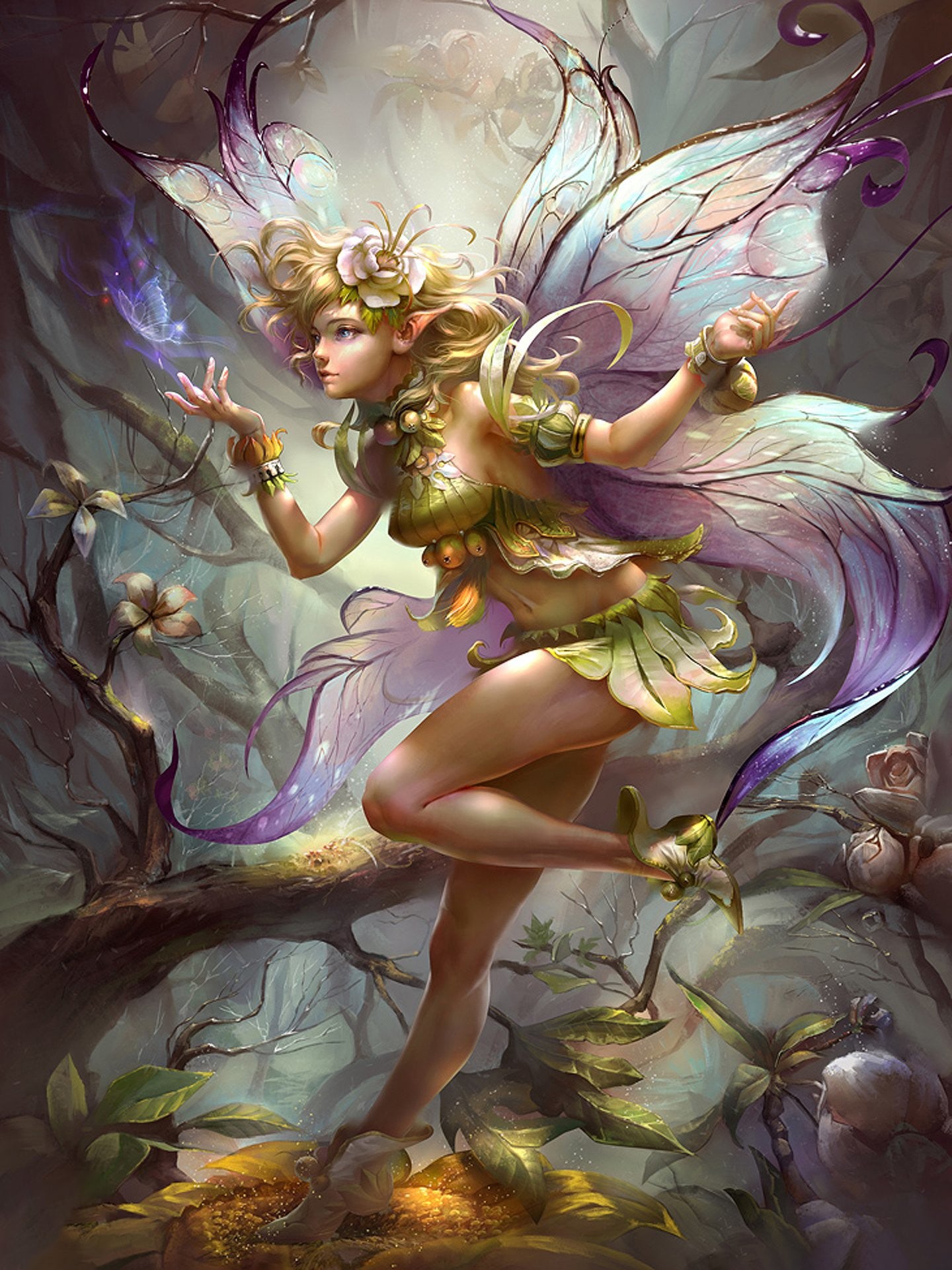 Fairy Elf Angel Girl - Full Round Drill Diamond Painting 40*50CM