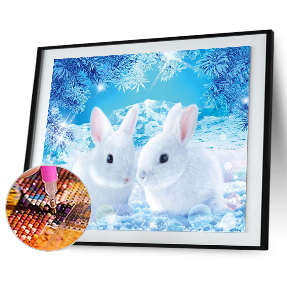 Rabbit - Full Round Drill Diamond Painting 30*40CM