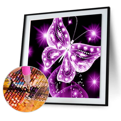 Butterfly - Full Round Drill Diamond Painting 25*25CM