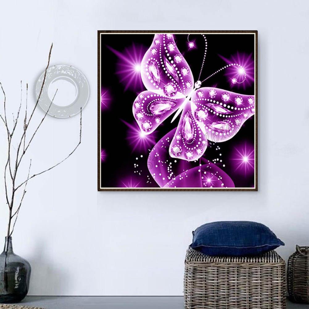 Butterfly - Full Round Drill Diamond Painting 25*25CM