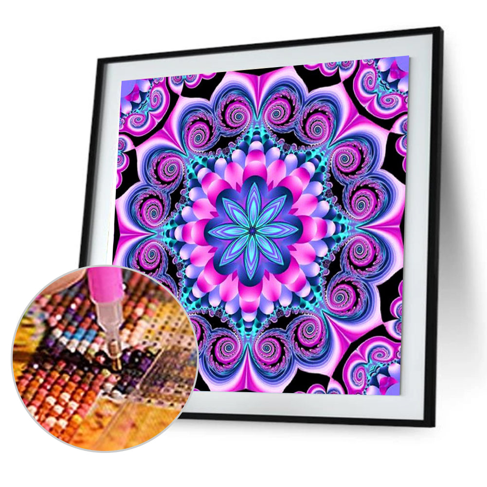 Geometric Flower - Full Square Drill Diamond Painting 30*30CM