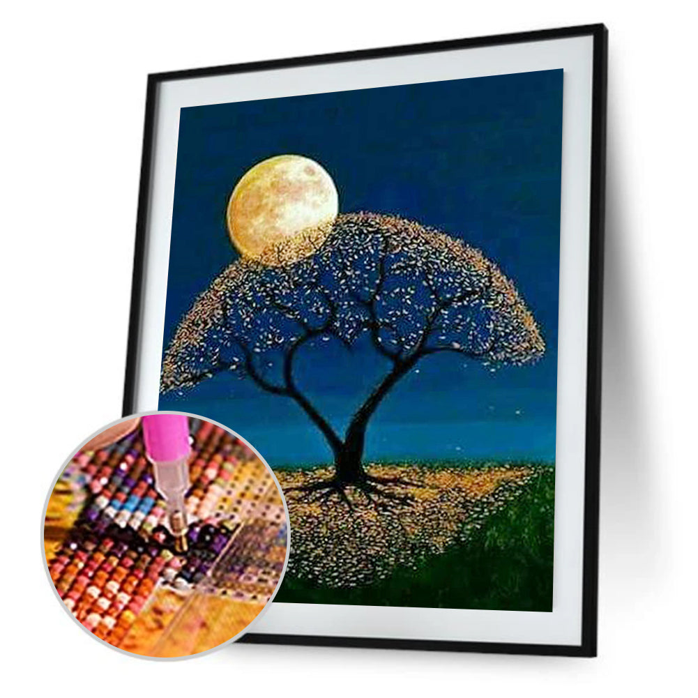 Moon - Full Round Drill Diamond Painting 30*40CM