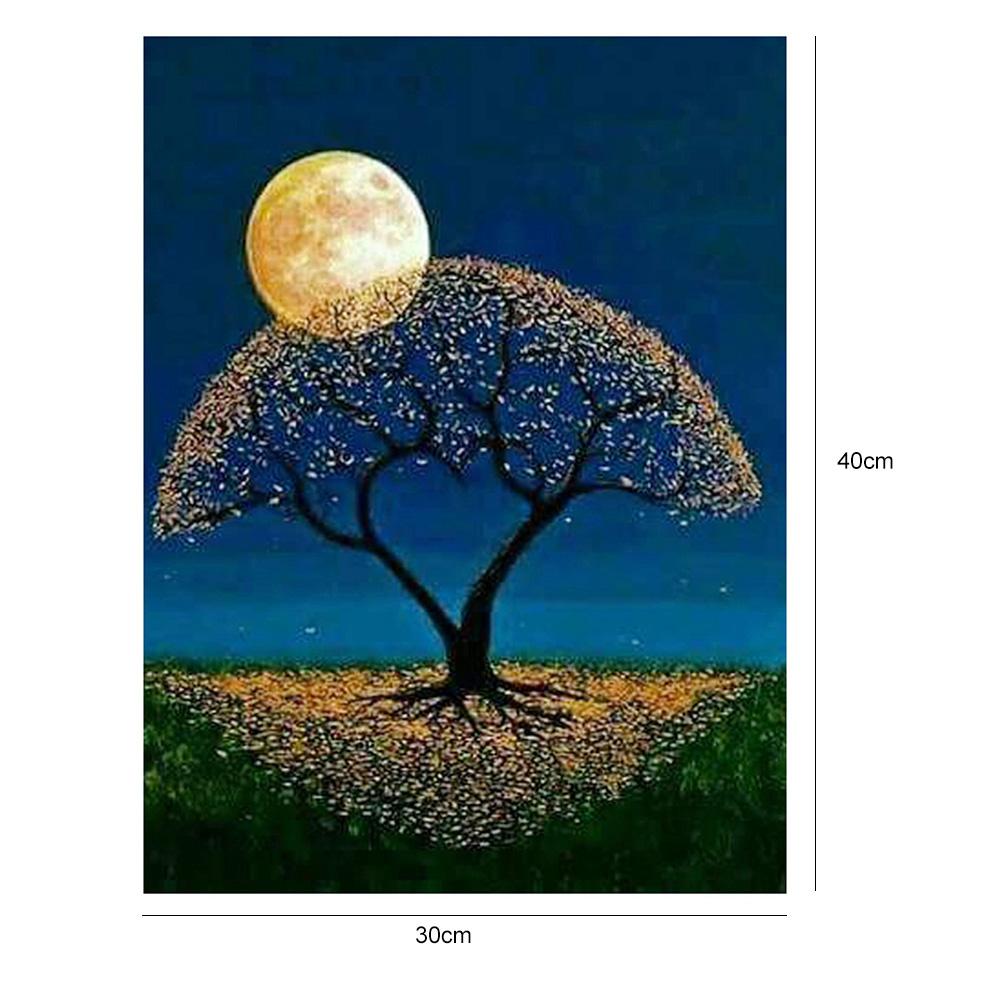 Moon - Full Round Drill Diamond Painting 30*40CM