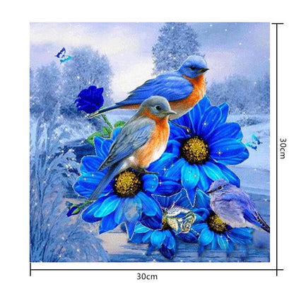 Birds - Full Round Drill Diamond Painting 30*30CM