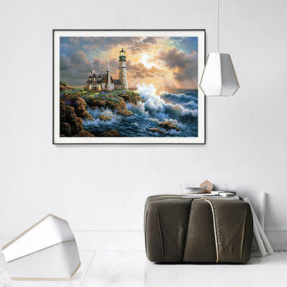 Lighthouse - Full Round Drill Diamond Painting 40*30 CM