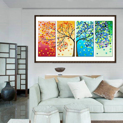 Tree - Full Round Drill Diamond Painting 80*40CM