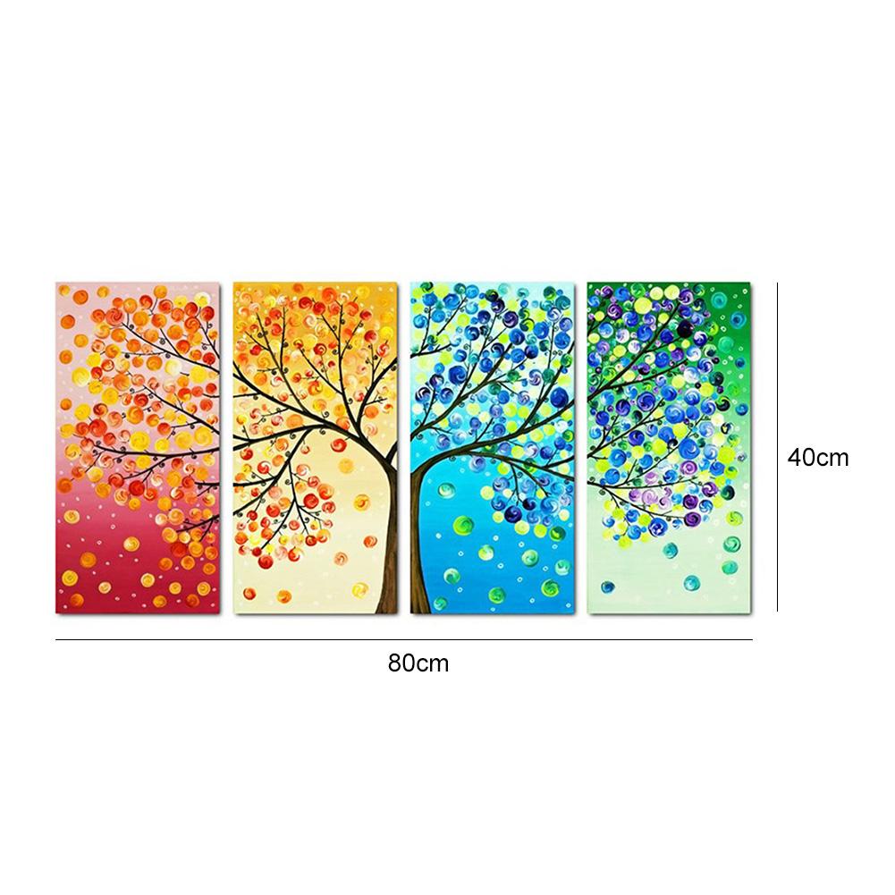 Tree - Full Round Drill Diamond Painting 80*40CM