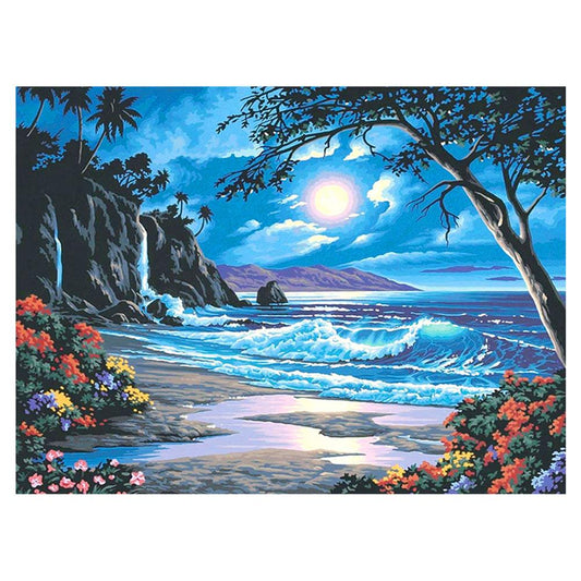 Moon Tide - Full Round Drill Diamond Painting 40*30CM