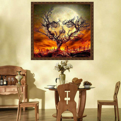 Halloween Tree - Full Round Drill Diamond Painting 30*30CM