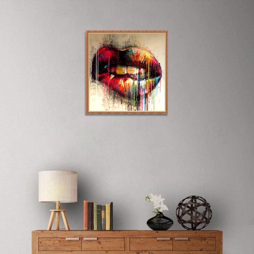 Mouth - Full Round Drill Diamond Painting 30*30CM