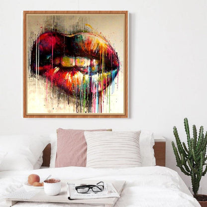 Mouth - Full Round Drill Diamond Painting 30*30CM