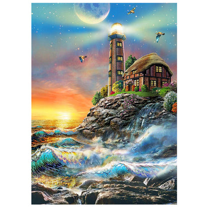 Lighthouse - Full Round Drill Diamond Painting 30*40 CM