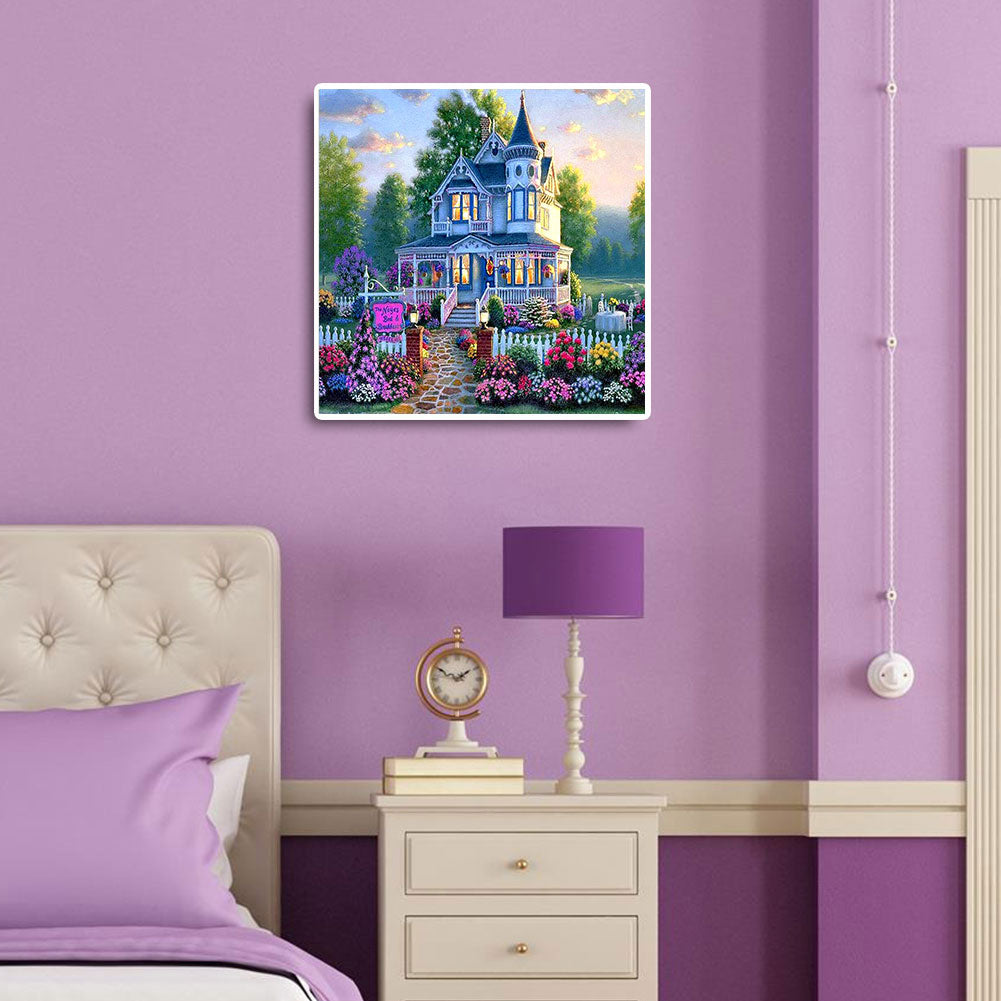Flower Villa - Full Round Drill Diamond Painting 30*30CM
