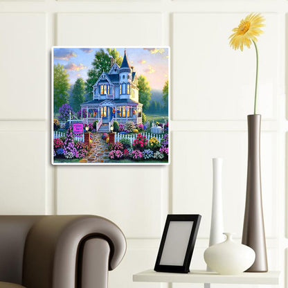 Flower Villa - Full Round Drill Diamond Painting 30*30CM