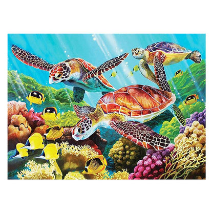 Sea Turtles - Full Round Drill Diamond Painting 30*40CM