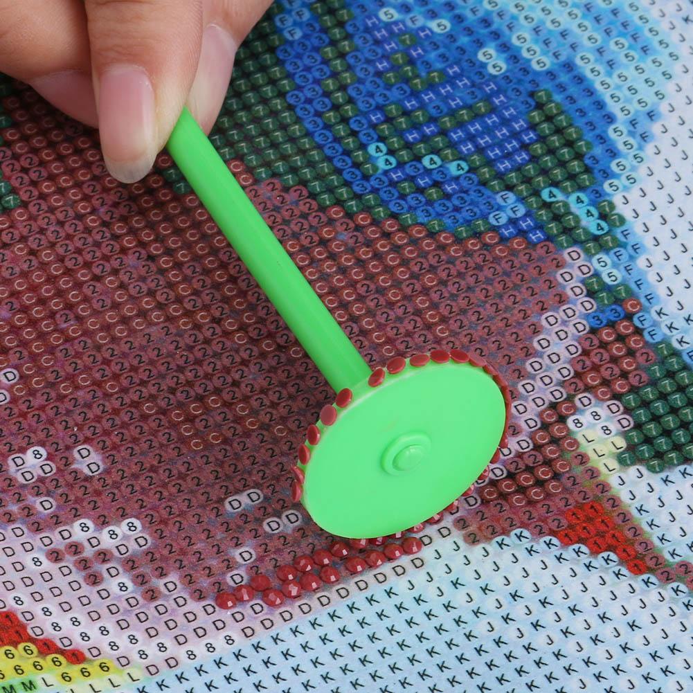 DIY 5D Diamond Painting Plastic Tray Wheel Tools Kits Drill Pick Up Charm