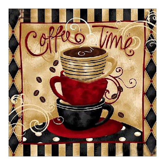 Retro Coffee - Full Round Drill Diamond Painting 30*30CM