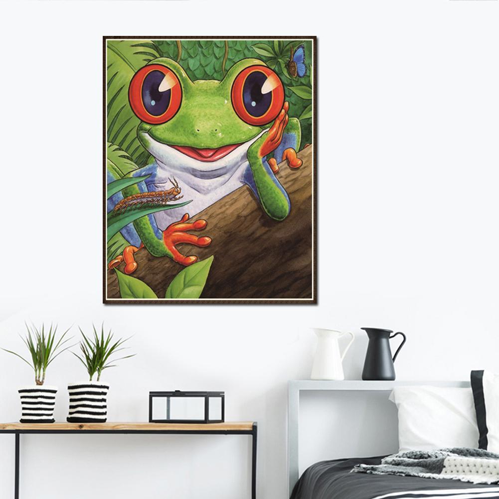 Smile Frog - Full Round Drill Diamond Painting 25*30CM