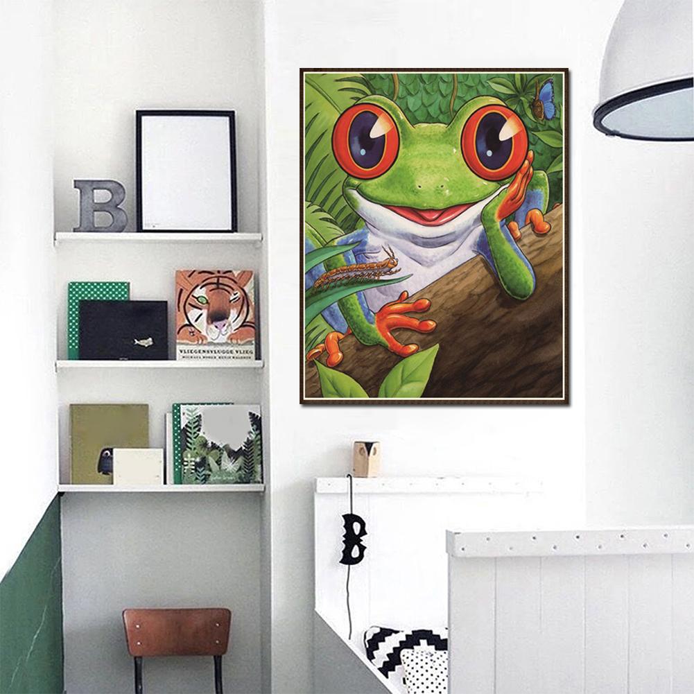 Smile Frog - Full Round Drill Diamond Painting 25*30CM