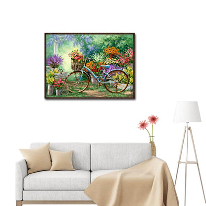 Garden Bike - Full Round Drill Diamond Painting 30*40CM