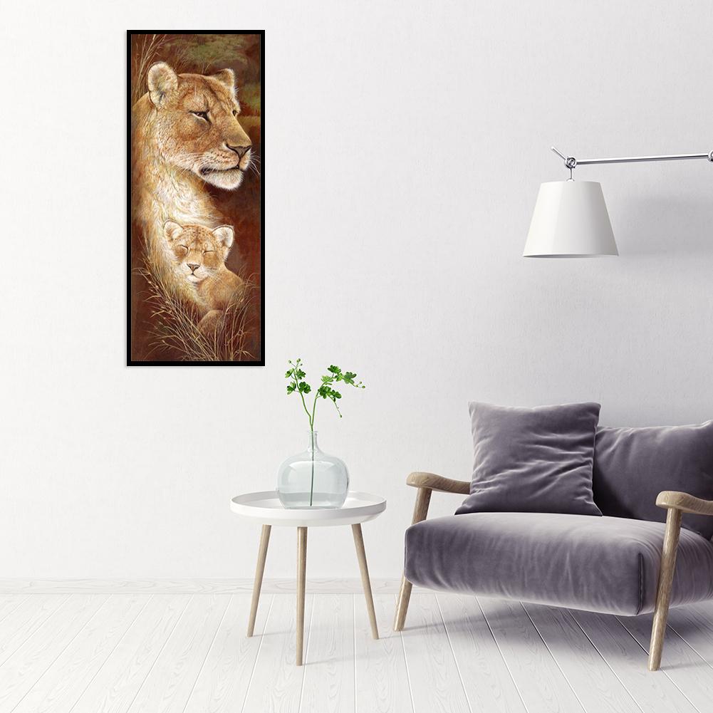 Lion - Full Square Drill Diamond Painting 25*55CM