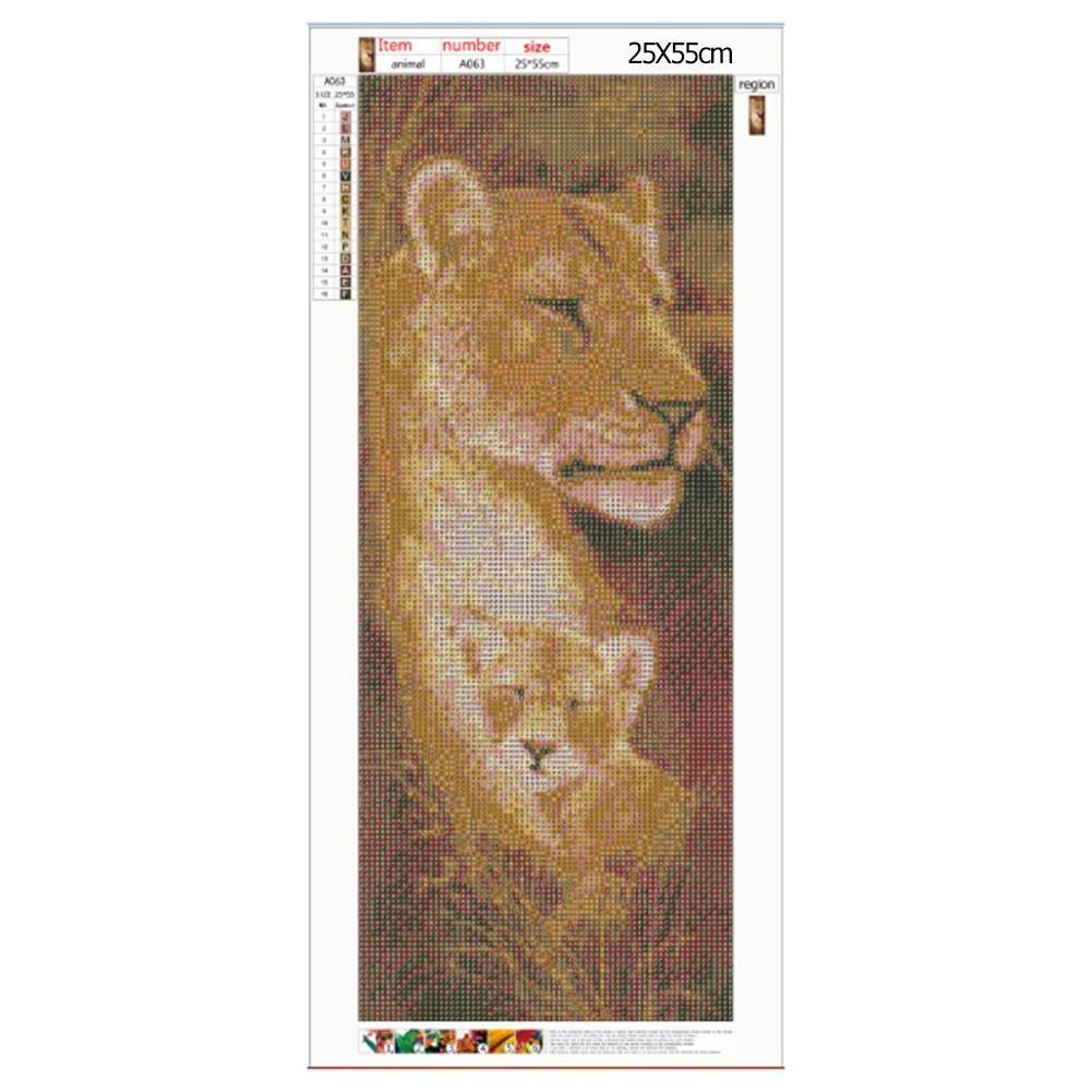 Lion - Full Square Drill Diamond Painting 25*55CM