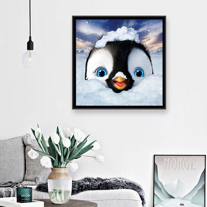 Snow Penguin - Full Round Drill Diamond Painting 30*30CM