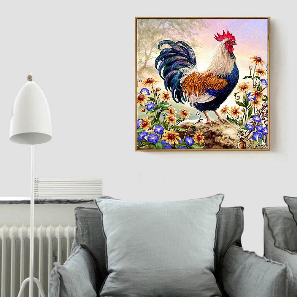 Cock - Full Round Drill Diamond Painting 30*30CM