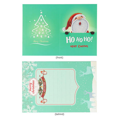 Christmas Greeting Cards DIY 5D Diamond Painting Set Xmas Gift (8pcs)