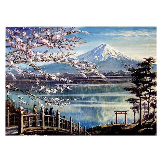 Cherry Blossom - Full Round Drill Diamond Painting 40*30CM