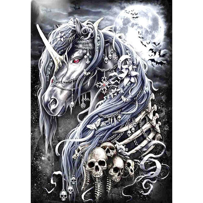 Horse Skull - Full Round Drill Diamond Painting 40*30CM