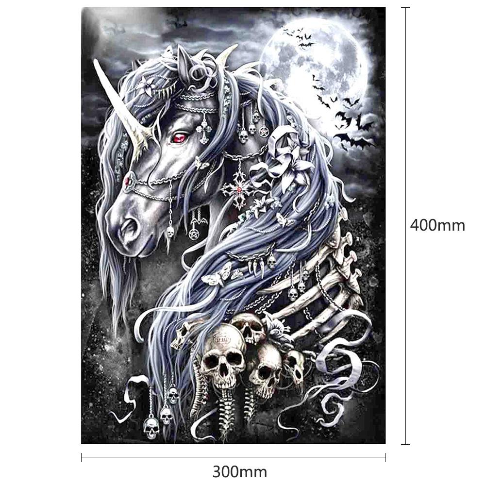 Horse Skull - Full Round Drill Diamond Painting 40*30CM