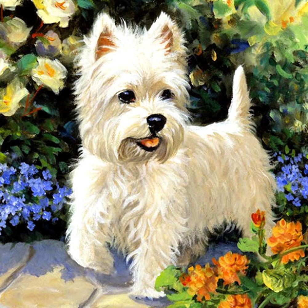 Puppy - Full Round Drill Diamond Painting 30*30CM