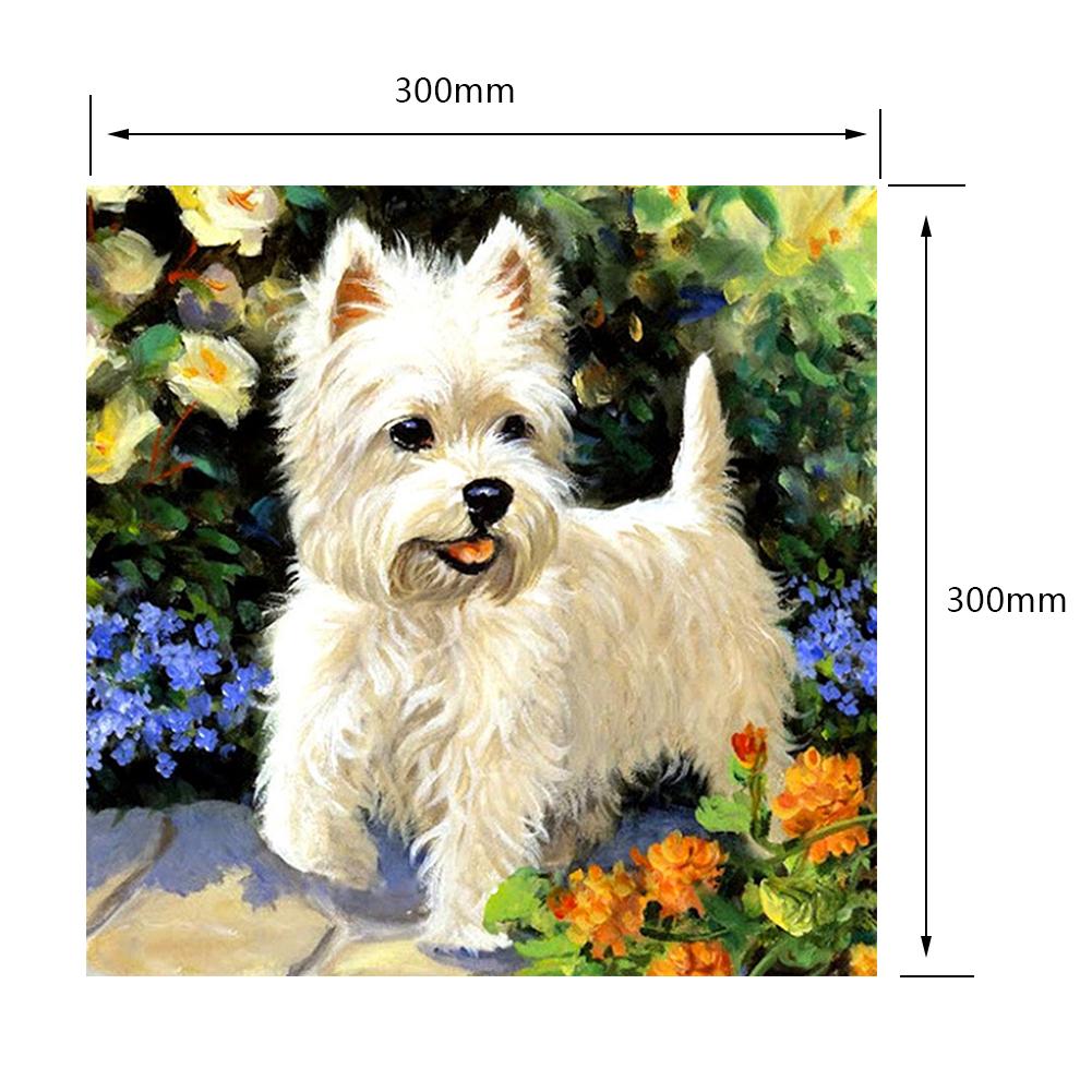 Puppy - Full Round Drill Diamond Painting 30*30CM