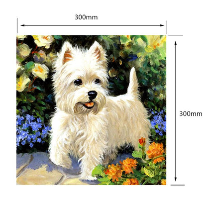 Puppy - Full Round Drill Diamond Painting 30*30CM