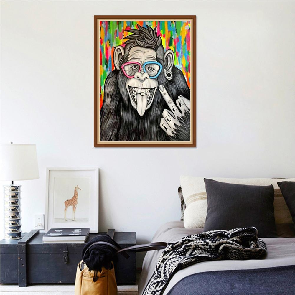 Chimpanzee - Full Round Drill Diamond Painting 30*40CM