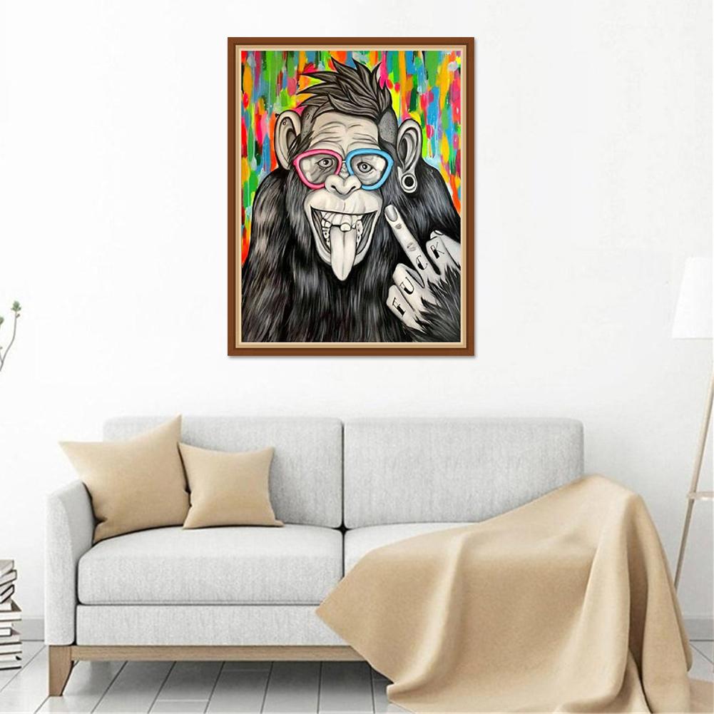 Chimpanzee - Full Round Drill Diamond Painting 30*40CM