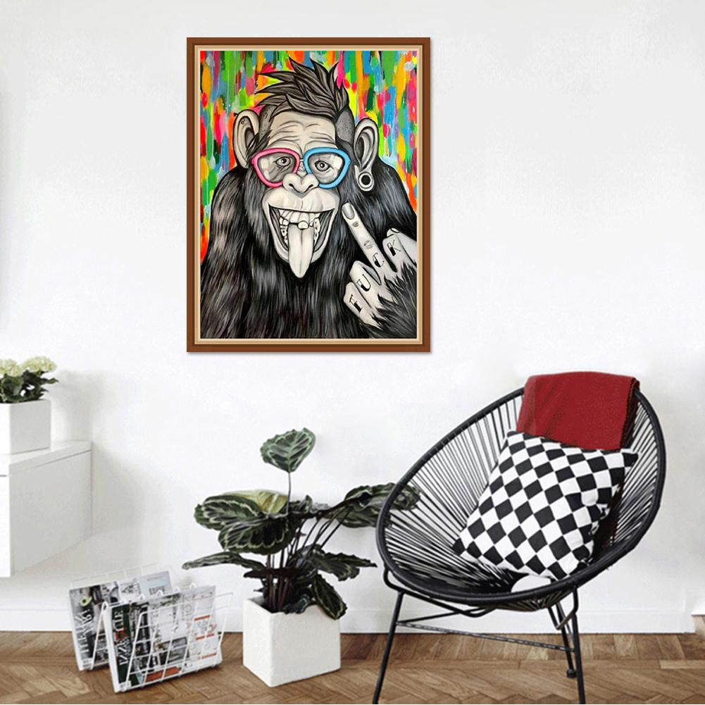 Chimpanzee - Full Round Drill Diamond Painting 30*40CM