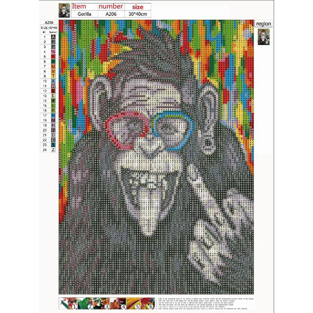 Chimpanzee - Full Round Drill Diamond Painting 30*40CM