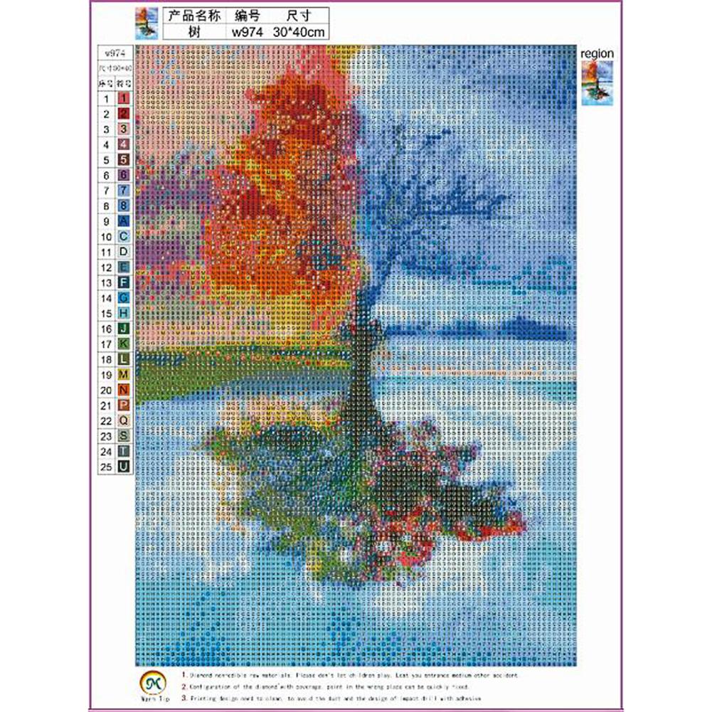 Tree - Full Round Drill Diamond Painting 30*40CM