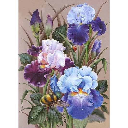 Flower - Full Round Drill Diamond Painting 30*40CM