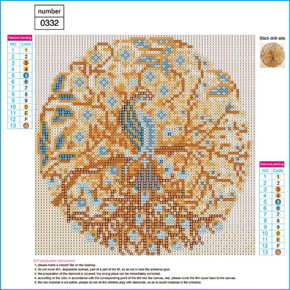 Peacock - Full Round Drill Diamond Painting 30*30CM