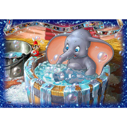Bathing Elephant - Full Round Drill Diamond Painting 40*30CM