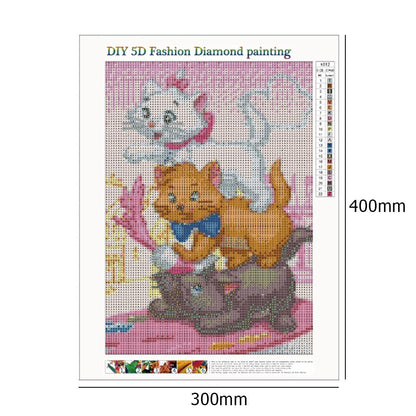 Cat - Full Round Drill Diamond Painting 30*40CM