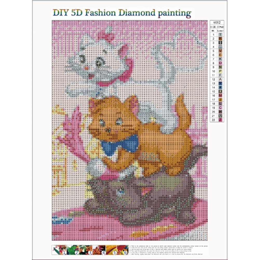 Cat - Full Round Drill Diamond Painting 30*40CM