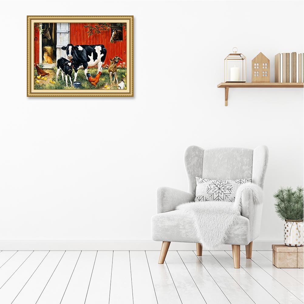 Cow - Full Round Drill Diamond Painting 30*40 CM