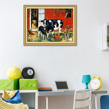 Cow - Full Round Drill Diamond Painting 30*40 CM