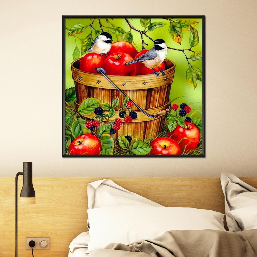 Fruits Birds - Full Round Drill Diamond Painting 30*30CM